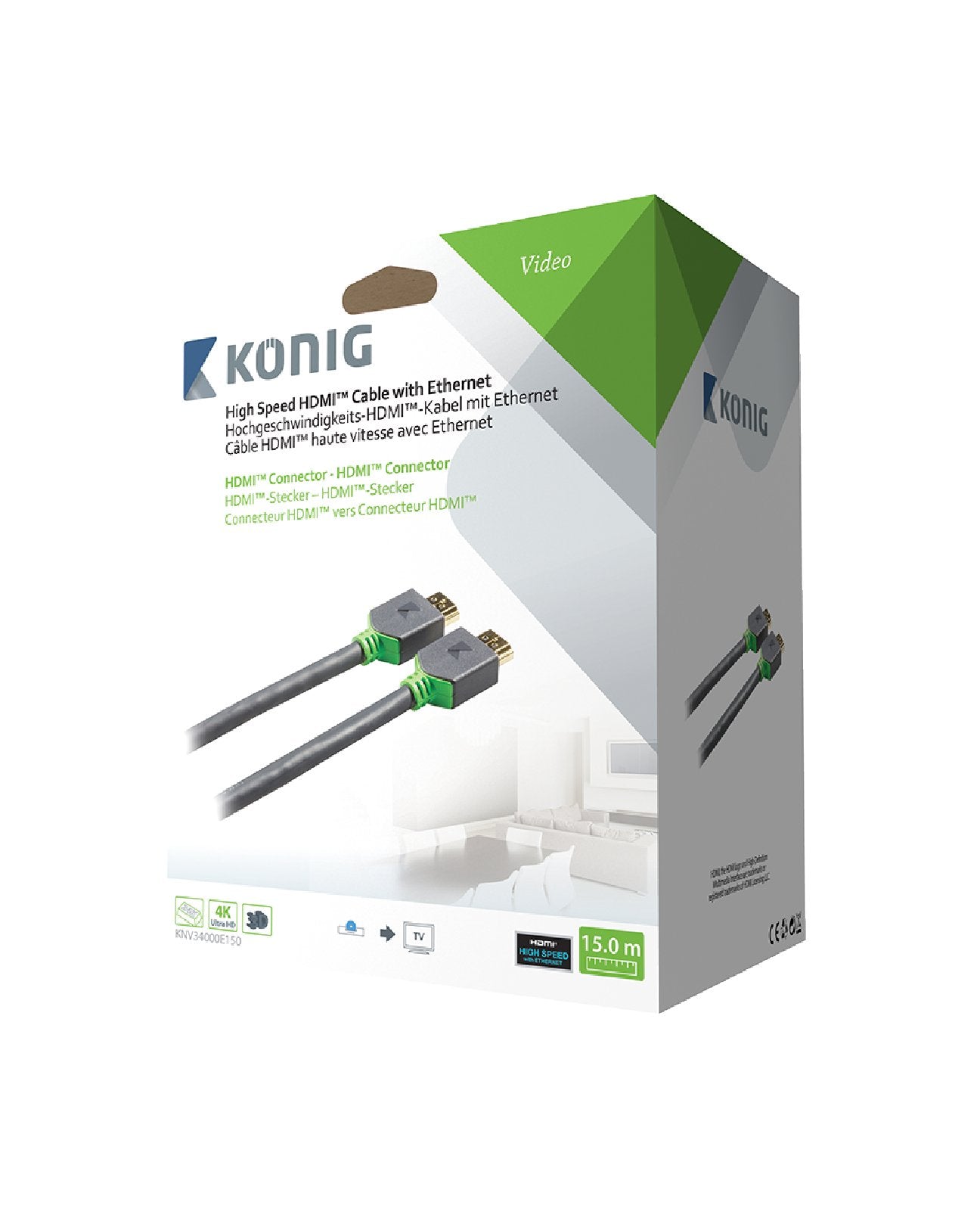 König 8K OFC HDMI AOC 2.1 - Black Diamond