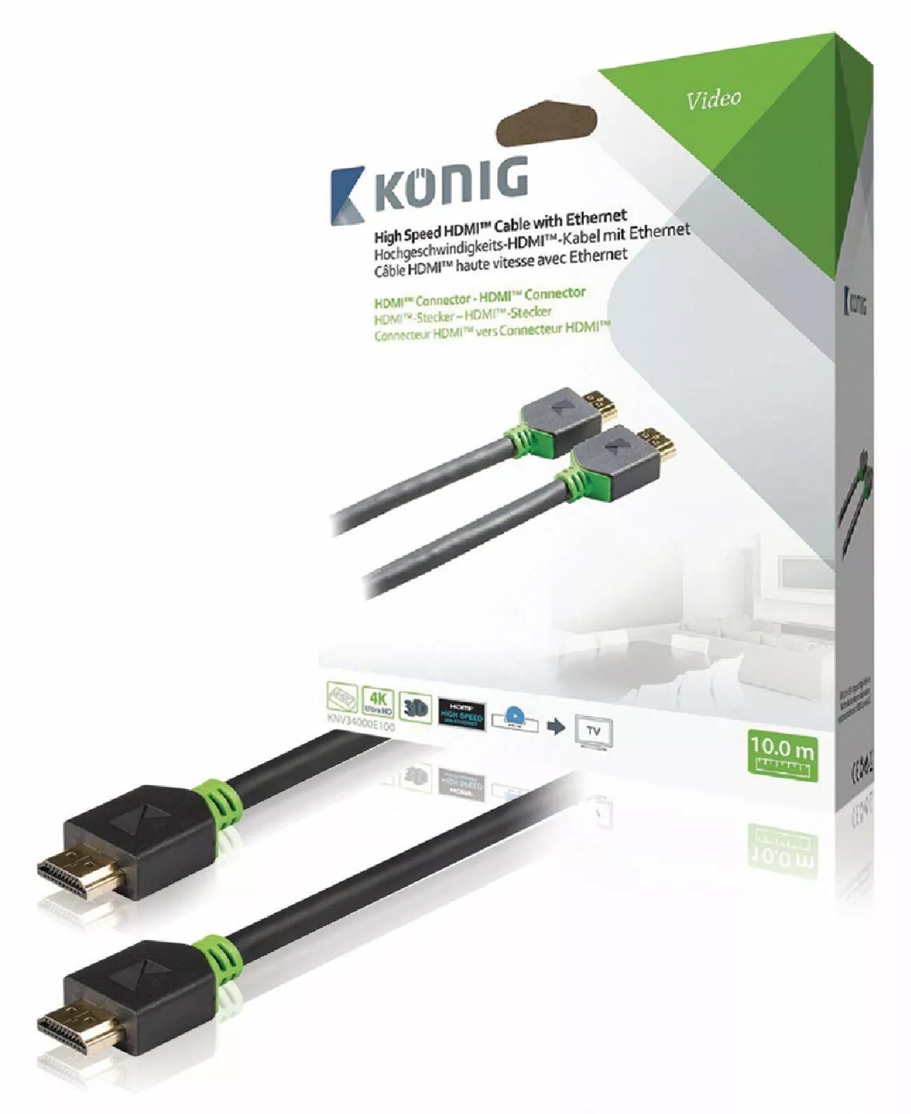 König 8K OFC HDMI AOC 2.1 - Black Diamond